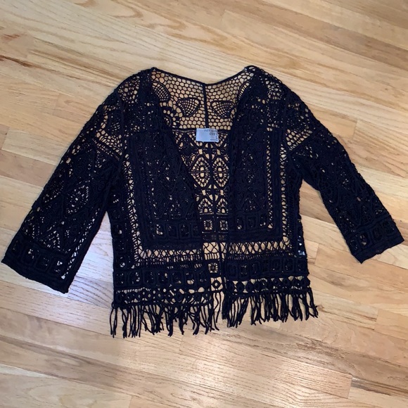 Ruff Hewn Other - Navy Blue Knit Kimono